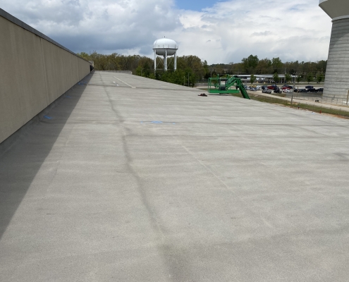 Spray foam, coating, and granules applied at a federal facility