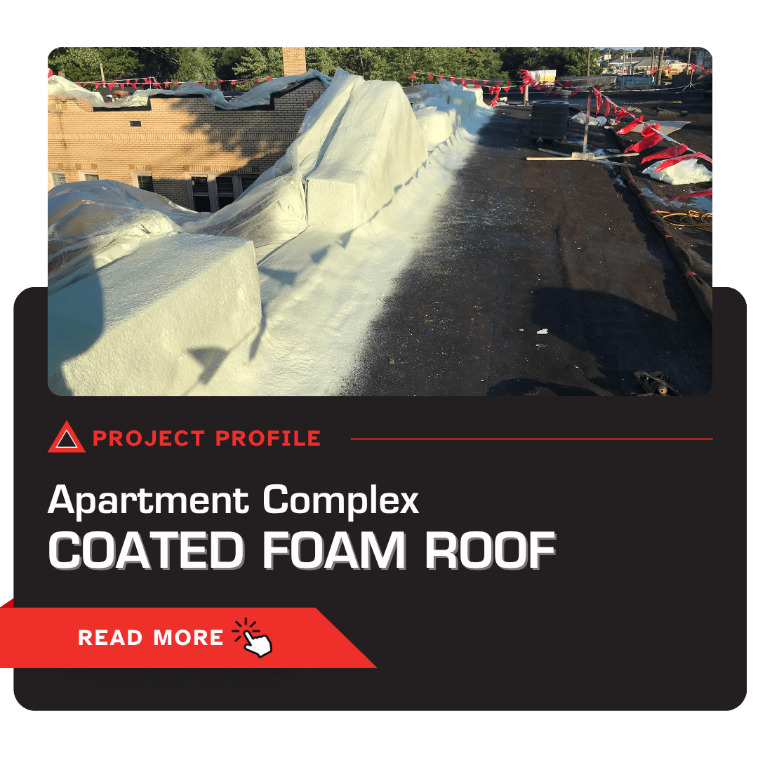 Spray Foam over Built Up roof Restoration
