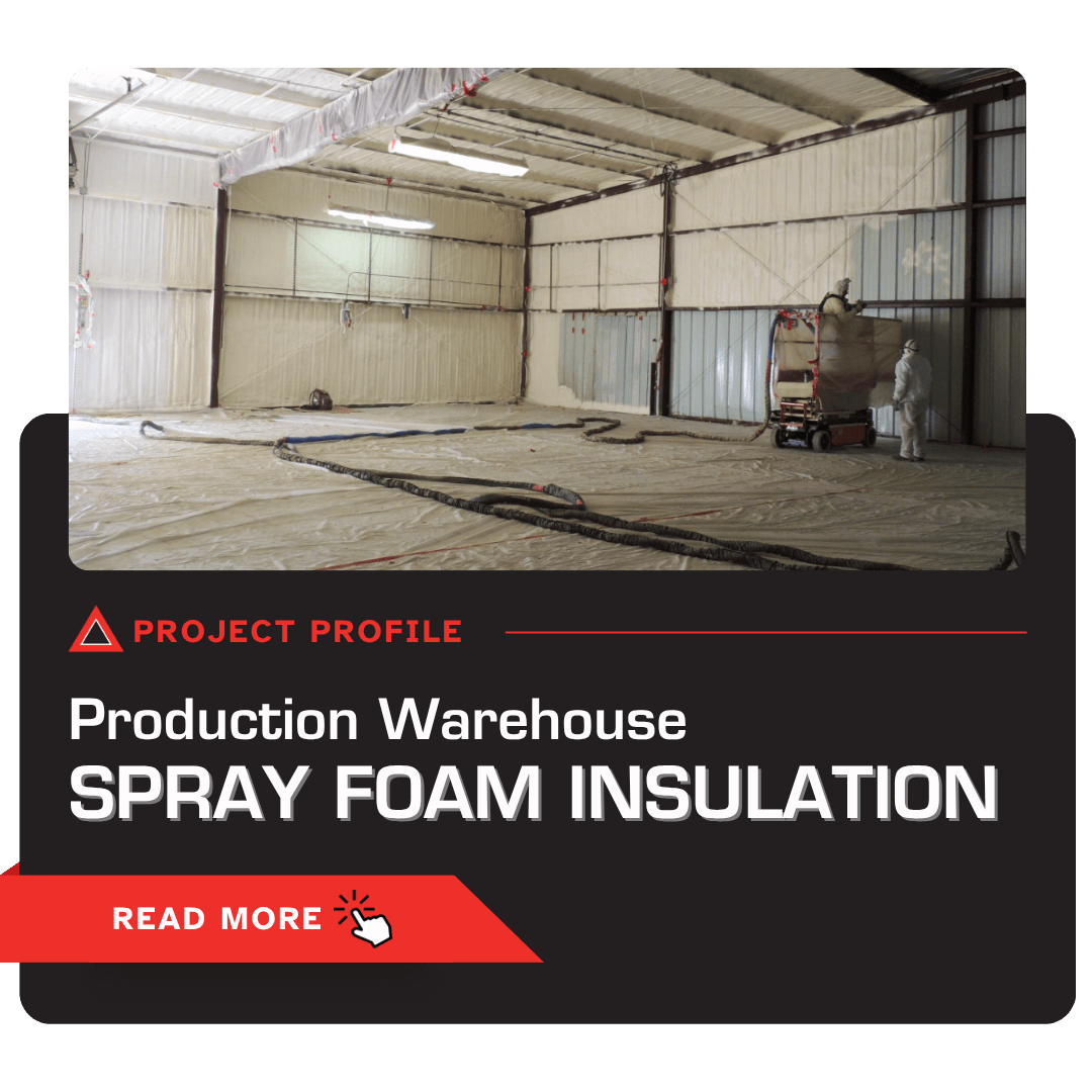 Closed Cell Insulation in Metal Warehouse